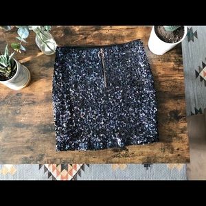 Free People Sequined Mini Skirt